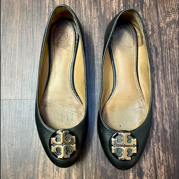 TORY BURCH Leather Ballet Flats - Picture 3 of 5